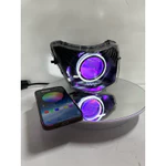 Pha Wave ( Chính Hãng ) Độ Bi Sẵn E11+ Viền Đen Mẫu Mới Công Xuất 70W , Mắt Quỷ App + Vòng 3D Trắng ( Bảo Hành 24 Tháng) — ảnh 3