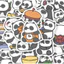 Set 60 Sticker Gấu trúc Panda ngộ nghĩnh Chống Nước Dán Laptop Vali Mũ Bảo Hiểm Sổ Tay