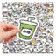 Set 60 Sticker Gấu trúc Panda ngộ nghĩnh Chống Nước Dán Laptop Vali Mũ Bảo Hiểm Sổ Tay