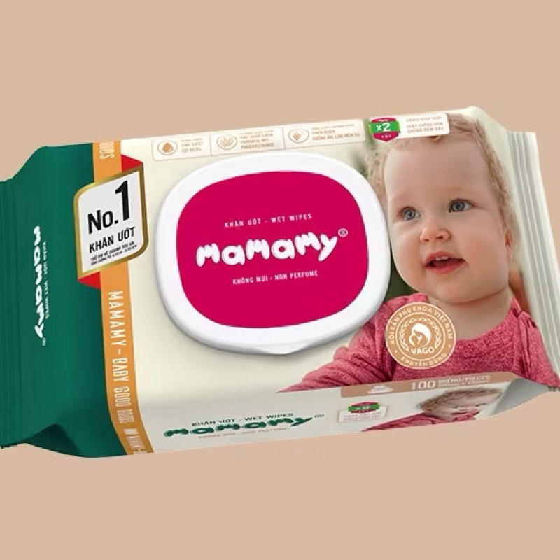 Khăn ướt Mamamy 100 tờ cho bé