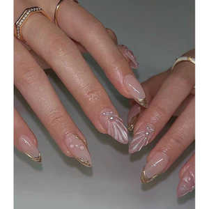 B01 NAIL BOX THẠCH MẮT MÈO CỰC QUANG TRÁNG GƯƠNG VỎ SÒ , MÓNG GIẢ THIẾT KẾ BON NAIL