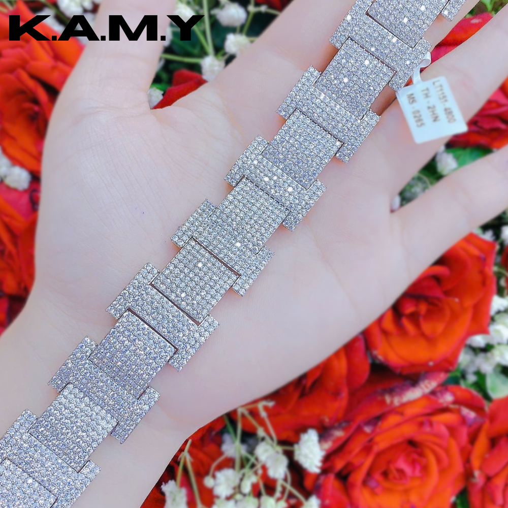 Vòng Tay Đính Đá Cao Cấp – Mẫu Hoa Khối Pha Lê Lấp Lánh | K.A.M.Y