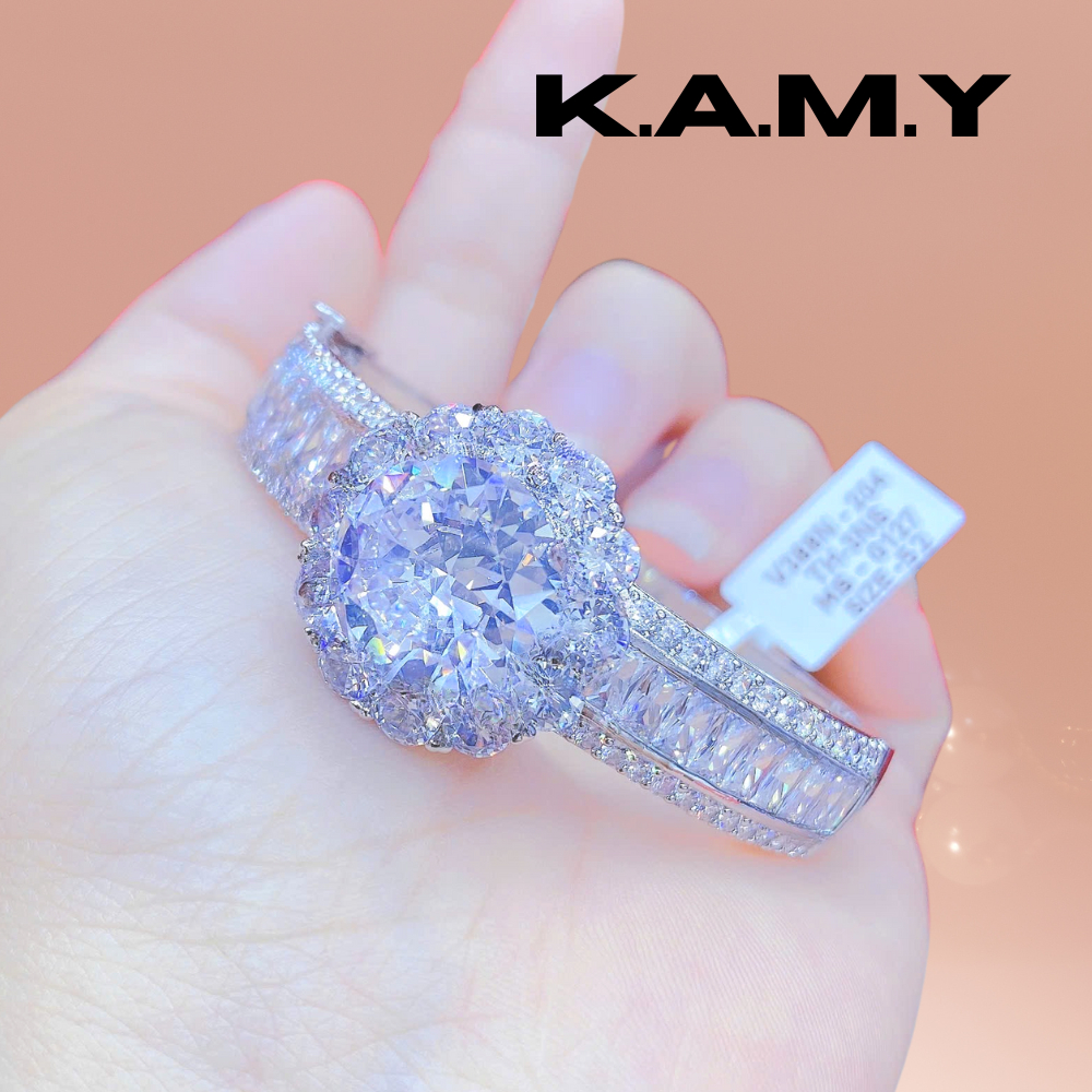 Vòng Tay Đính Đá Cao Cấp – Mẫu Hoa Khối Pha Lê Lấp Lánh | K.A.M.Y