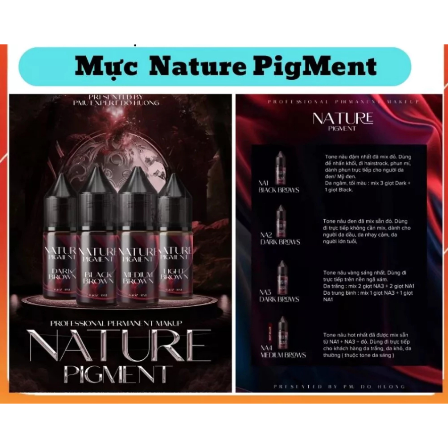 Mực NATURE brown Đỗ Hương mực mày màu tự nhiên không cần mix