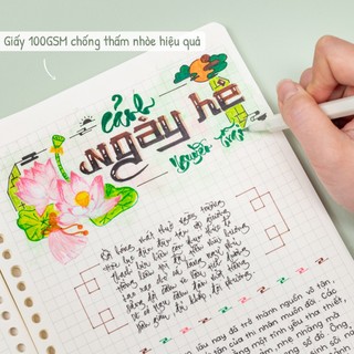 KLONG - Sổ CARO / LINE Còng nhựa 2 đầu Lite Binder B5 - Bìa nhựa PP 120 trang - MS: 806 - 807 ♥ Ruột Ô Vuông / Kẻ ngang♥