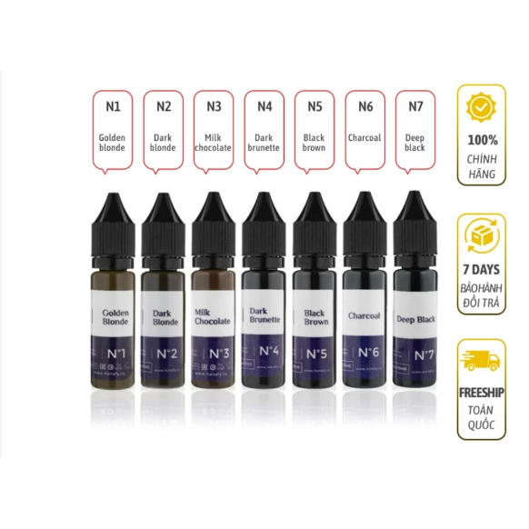 HANAFY mực mày Nga chính hãng bong đẹp, đậm
