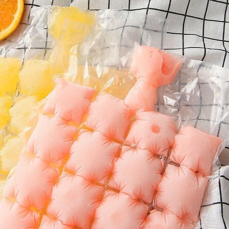 Set 10 Túi Nilong Làm Đá Viên 24 ô,Làm Kem Vô Cùng Tiện Lợi
