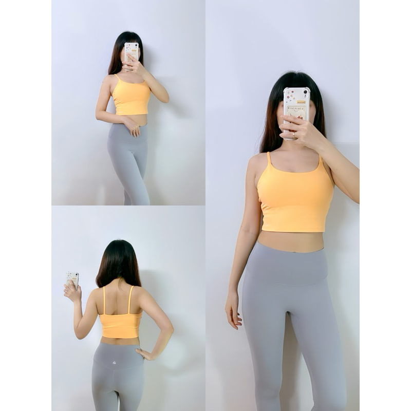 Set tập Gym, Yoga FitHer 2 dây lửng chất liệu co dãn & siêu thấm hút