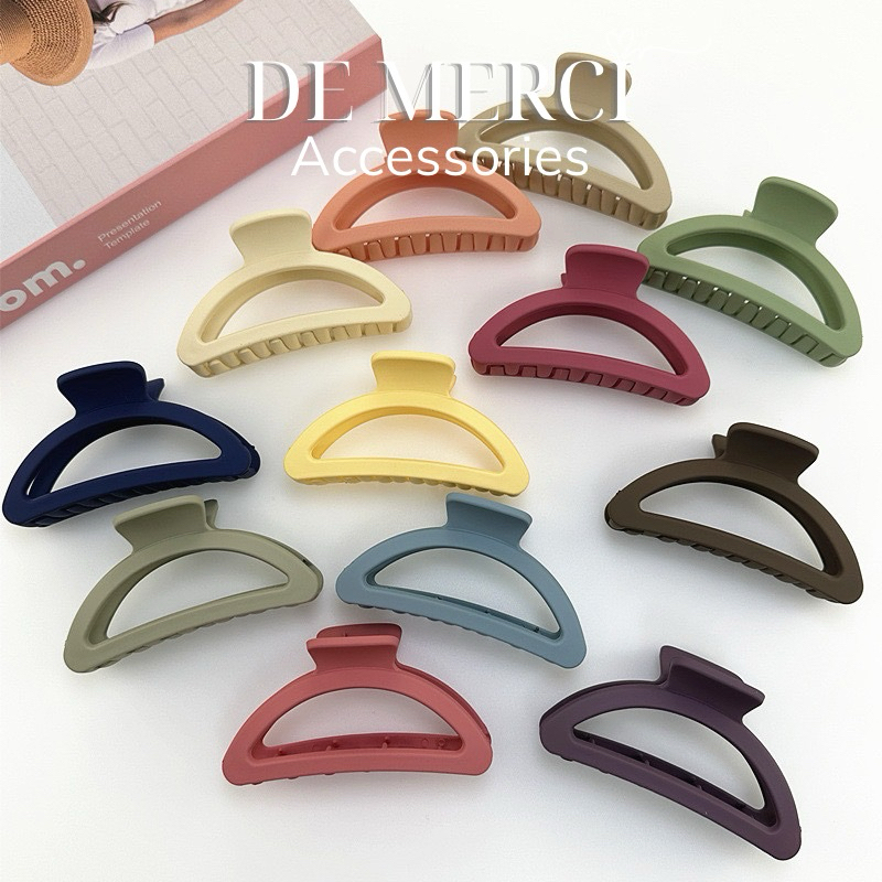 Kẹp tóc càng cua cở lớn hình quạt phong cách Hàn Quốc nhiều màu - De Merci Accessories