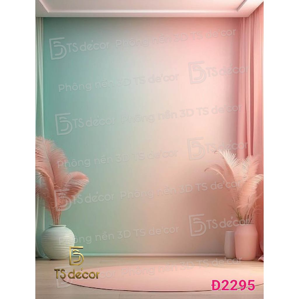 Phông nền 3D 5D màu hồng tươi sáng, chất liệu lụa cao cấp siêu bền