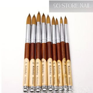 Cọ đắp bột Kolinsky Germany chính hãng -  lông cọ mềm mướt , cán gỗ đủ số từ 12-22