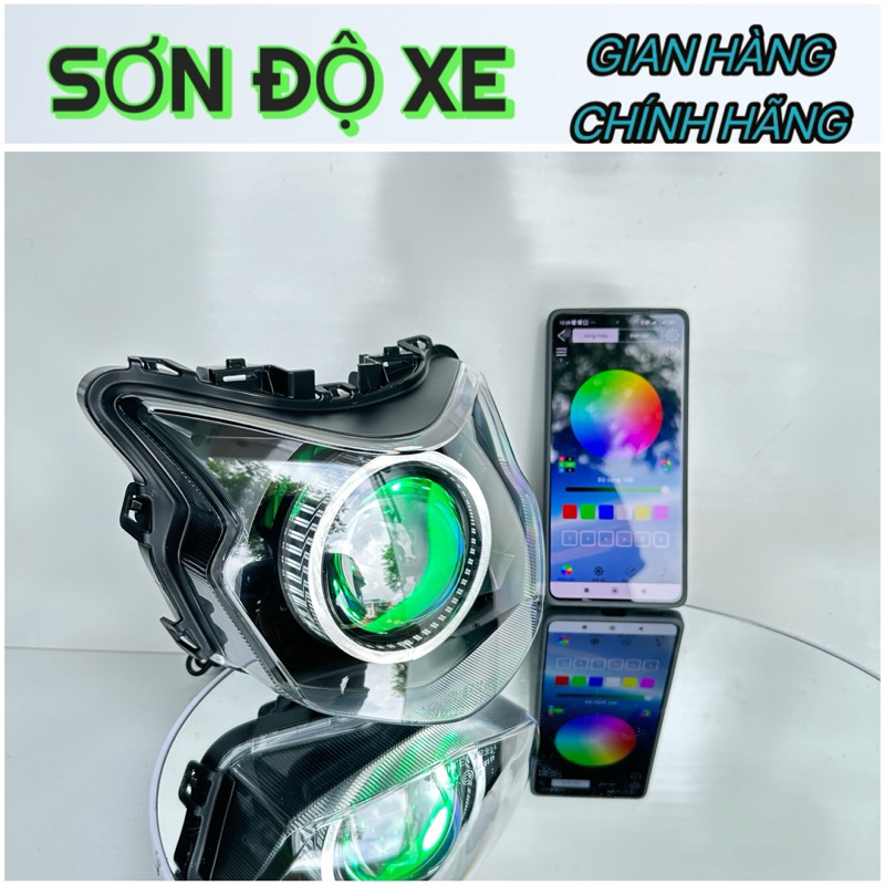 uPha Đèn Vision Độ Bi Cầu e11+ Và M10 V4 - Bi Đổi Màu Qua app - Vòng 3D Trắng ( Bảo hành 24 tháng)