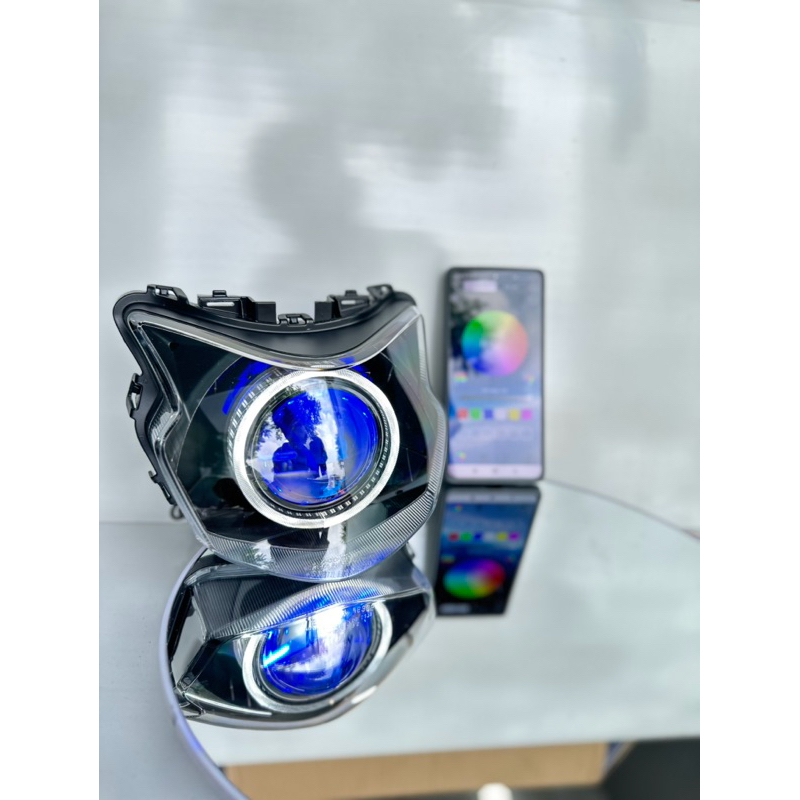uPha Đèn Vision Độ Bi Cầu e11+ Và M10 V4 - Bi Đổi Màu Qua app - Vòng 3D Trắng ( Bảo hành 24 tháng)