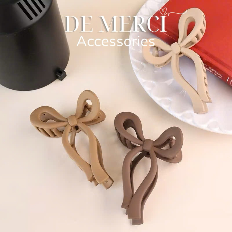 Kẹp tóc hình nơ bươm bướm De Merci Accessories kẹp càng cua đẹp cho nữ nhiều màu phong cách Hàn Quốc cặp dễ thương