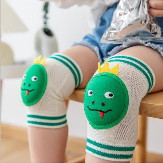Tất bọc Bảo Vệ Đầu Gối chất len lưới thoáng mát Hình Thú Đáng Yêu Cho Bé Tập Bò, Tập Đi saubabi