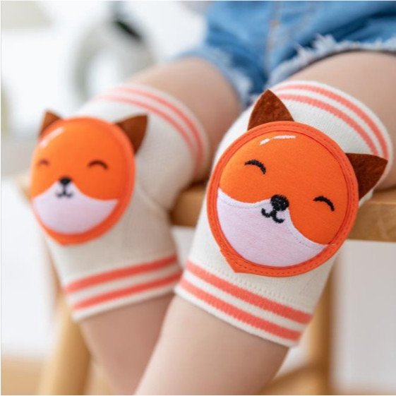Tất bọc Bảo Vệ Đầu Gối chất len lưới thoáng mát Hình Thú Đáng Yêu Cho Bé Tập Bò, Tập Đi saubabi