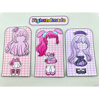 Đồ chơi bóc dán Hộp thời trang Iphone Sanrio , Kuromi | 8 tấm thẻ trang phục... Búp bê Gacha đáng yêu