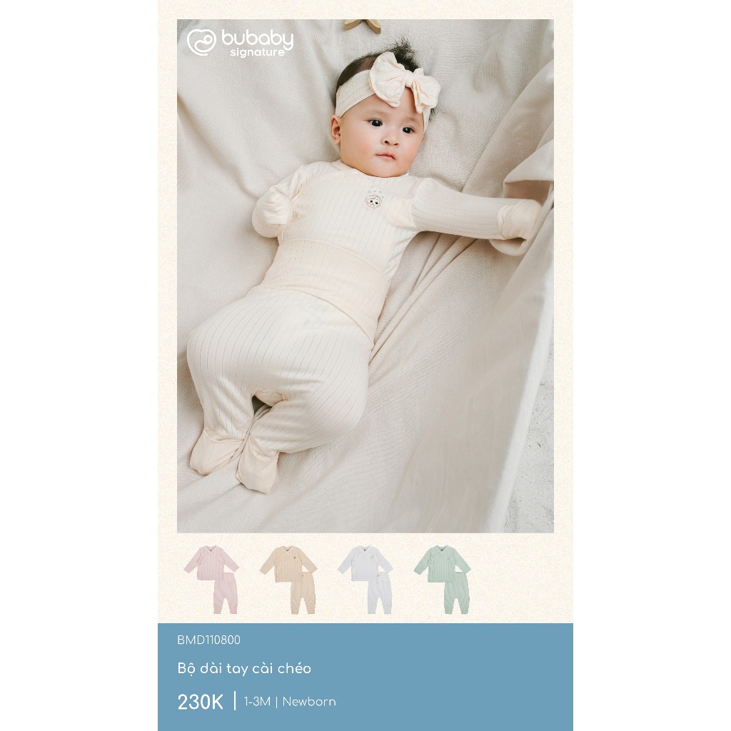 Bubaby BMD110800 Bộ dài tay cài chéo 🔅 K53 | Shopee Việt Nam