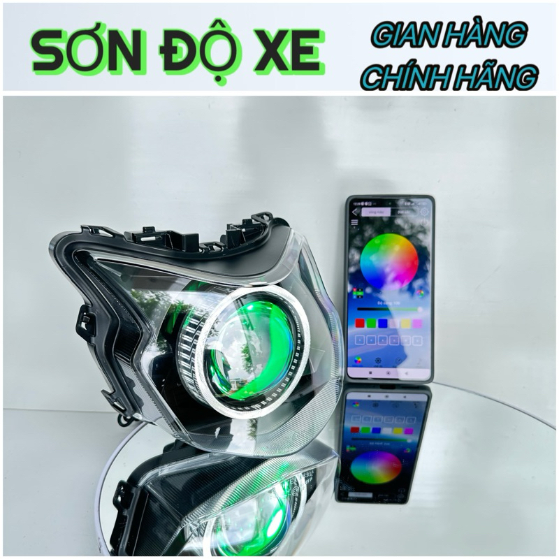 Bi cầu Vision 2021-2025 Độ Sẵn Pha Chính hãng Bi E11+ Và Bi M10 Mắt Quỷ App + Vòng 3D Trắng ( Bảo Hành 24 Tháng )