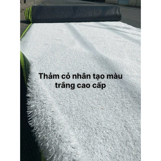 Thảm cỏ màu trắng cao cấp, combo 2- 10m2, trải sân khấu rạp cưới trang trí bền đẹp.