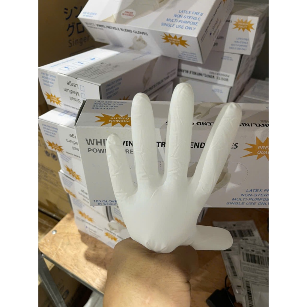 Hộp Găng Tay Nitrile Đen-Trắng-Xanh Siêu Dai,Dùng Trong Spa, Phun xăm thẩm mỹ, chế biến thực phẩm.
