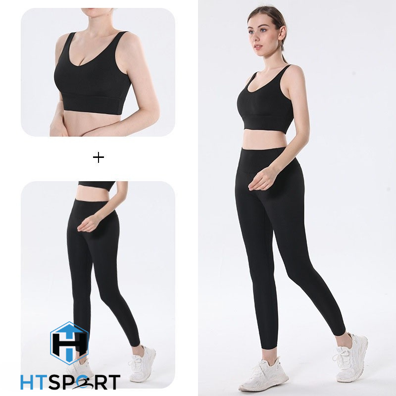 Bộ Quần Áo Tập Gym Nữ, Set Đồ Thun Dài BTG03 Tập Thể Thao, Yoga, Aerobic Co Dãn Tốt Ôm Body Tôn Dáng Lưng Cao