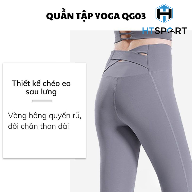 Quần Tập Gym Nữ Dây Đan Chéo, Quần Thun Thể Thao QG03 Co Giãn 4 Chiều Lưng Cao Ôm Body Tập Yoga, Aerobic