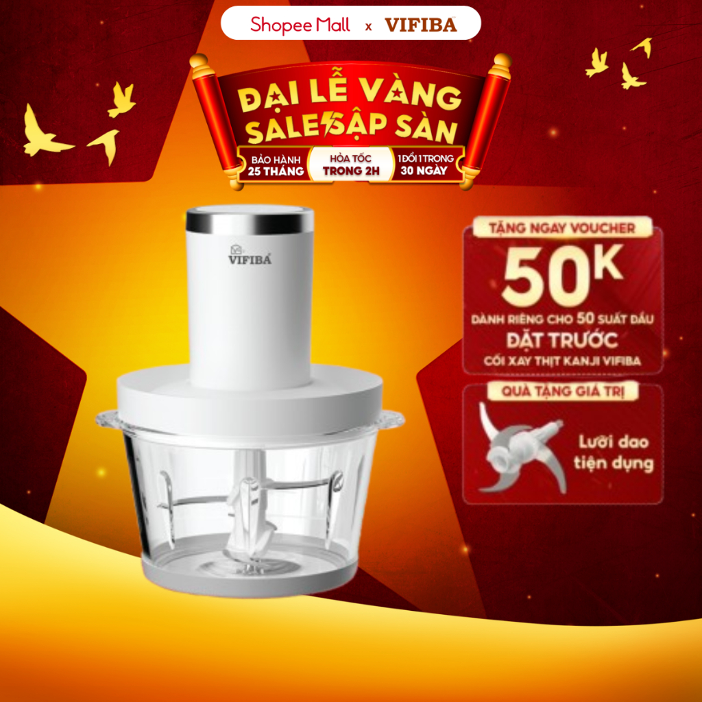 Ảnh Máy Xay Thịt Chính Hãng VIFIBA  - 2 Cấp Độ Xay Mạnh, Xay Thịt Đông Đá,.. 2
