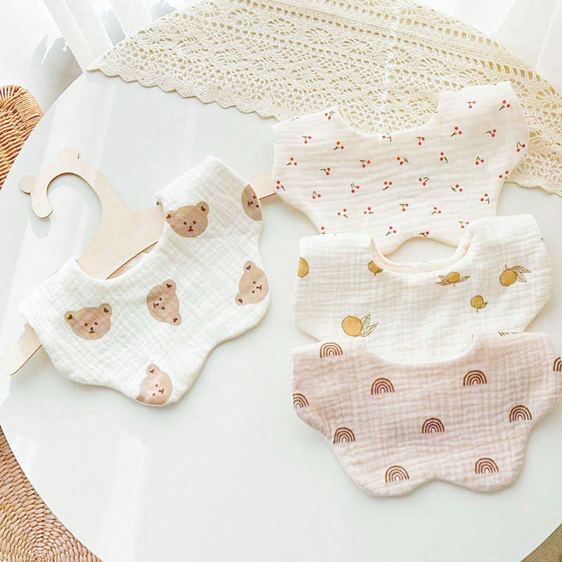 Yếm xô MUSLIN TRÒN XOAY KÈM CHỐNG THẤM cho bé cao cấp mềm mại saubabi