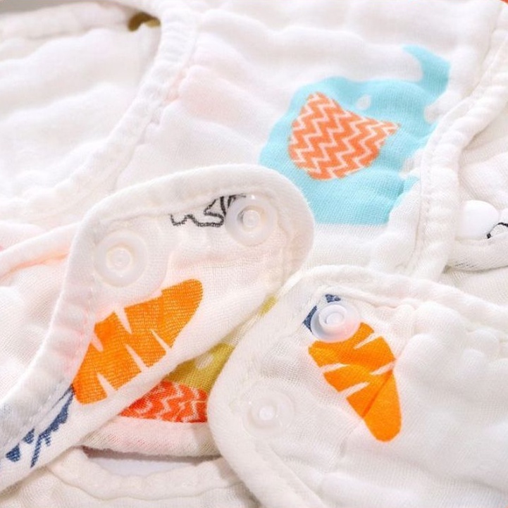 Yếm tròn sợi tre 6 lớp  họa tiết  đẹp chất liệu vải xô siêu thấm hút saubabi