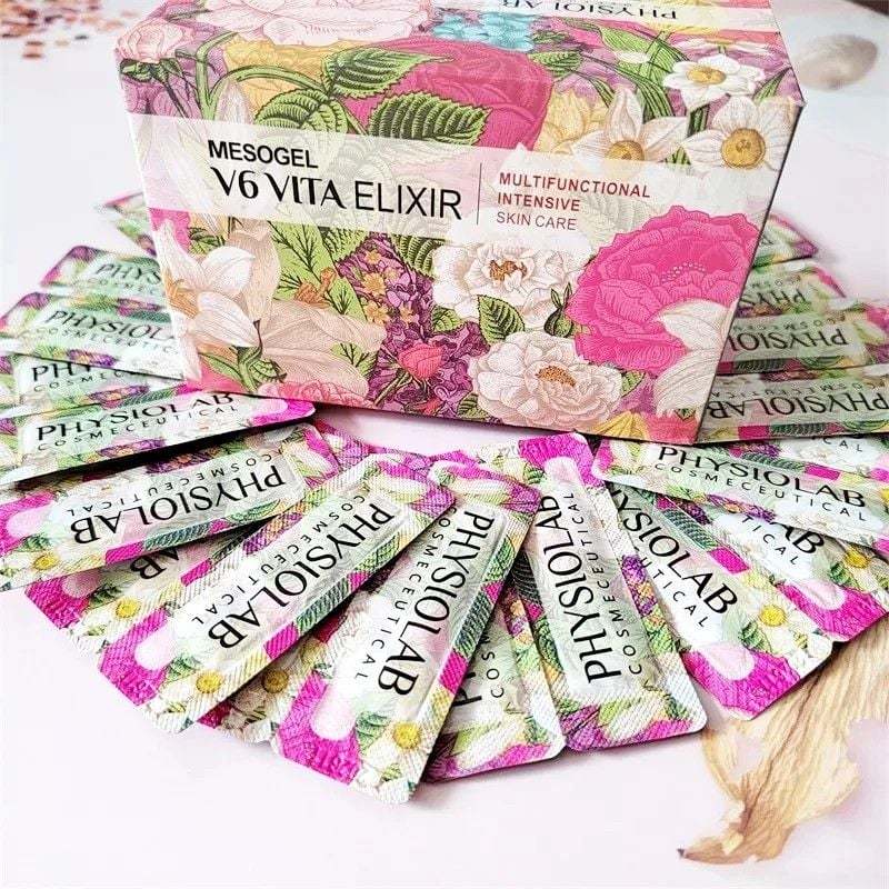 Gel Dưỡng Môi Mesogel V6 Vita Elixir Physiolab Sau Xăm Hàn Quốc 0.8gr
