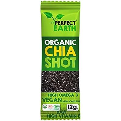 Hạt chia hữu cơ Perfect Earth 144g Organic Chia Whole Seeds (12 gói nhỏ x 12gr)