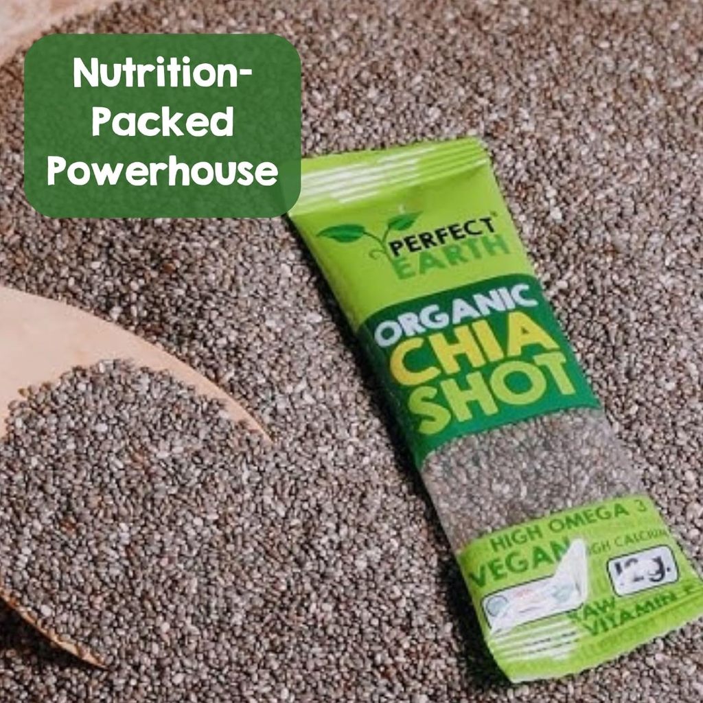 Hạt chia hữu cơ Perfect Earth 144g Organic Chia Whole Seeds (12 gói nhỏ x 12gr)