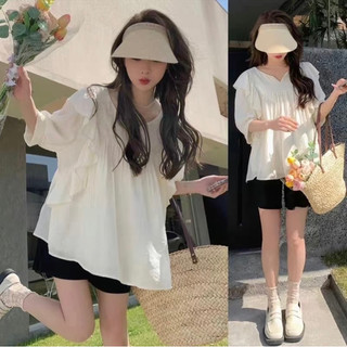Áo bầu babydoll cánh tiên tay cộc, chất voan tơ siêu mềm mát (ÁO CÁNH TIÊN)