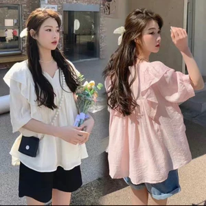 Áo bầu babydoll cánh tiên tay cộc, chất voan tơ siêu mềm mát (ÁO CÁNH TIÊN)