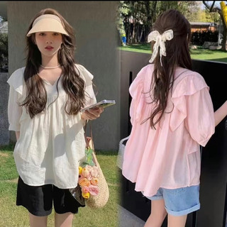 Áo bầu babydoll cánh tiên tay cộc, chất voan tơ siêu mềm mát (ÁO CÁNH TIÊN)