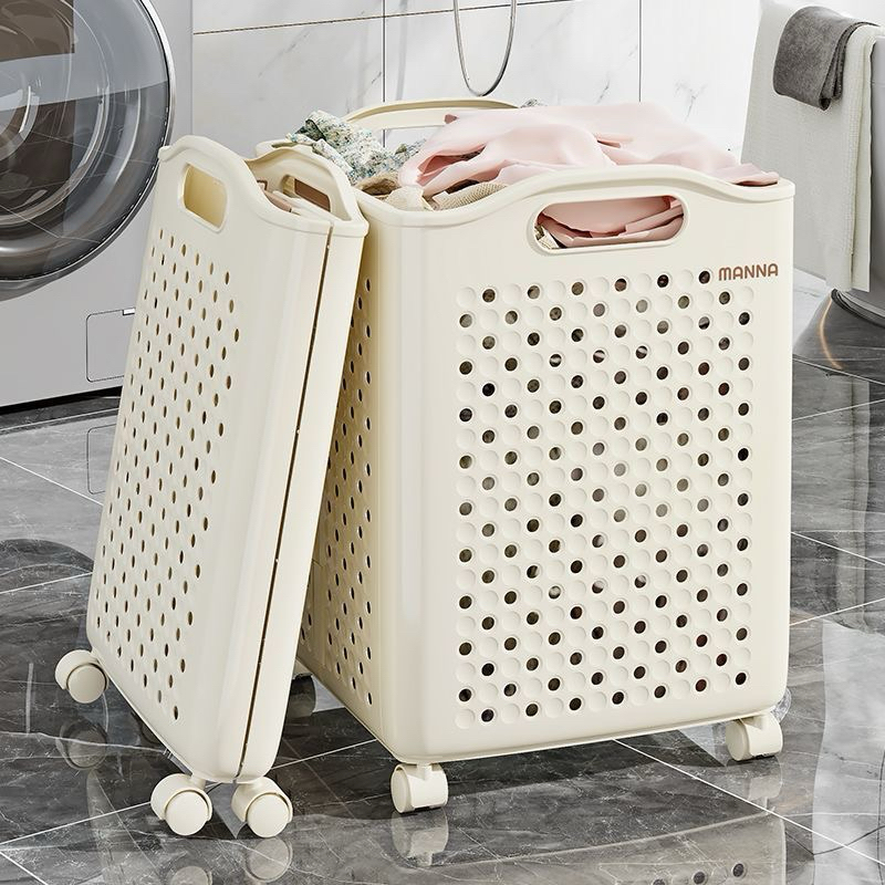Giỏ gấp gọn đựng quần áo, đồ chơi có bánh xe