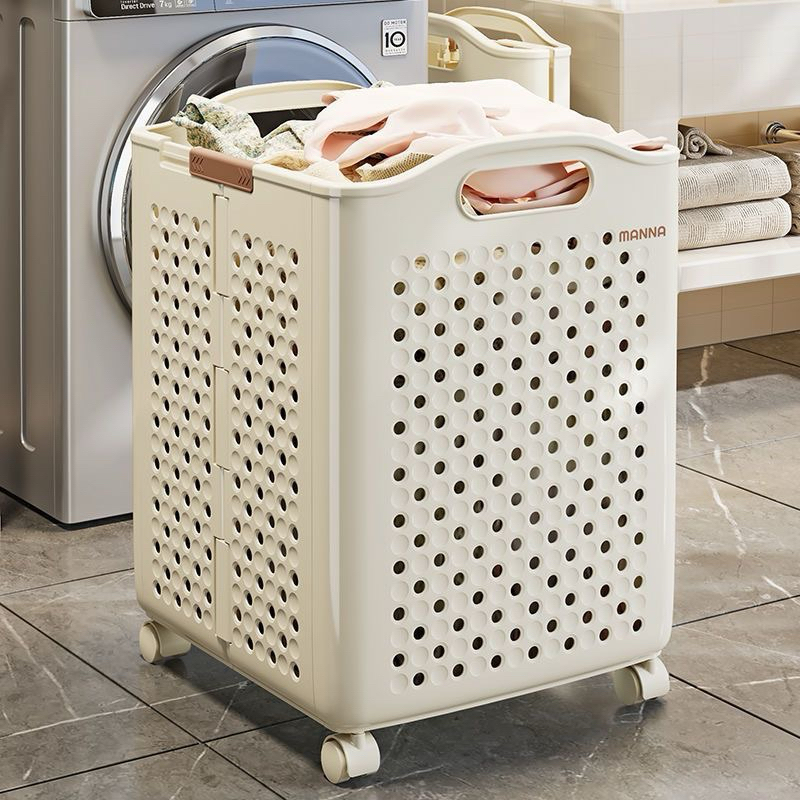 Giỏ gấp gọn đựng quần áo, đồ chơi có bánh xe