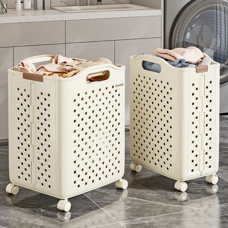 Giỏ gấp gọn đựng quần áo, đồ chơi có bánh xe