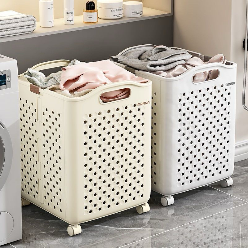 Giỏ gấp gọn đựng quần áo, đồ chơi có bánh xe
