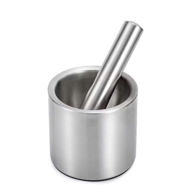Set Cối Có Nắp Đậy Chống Bắn,Dụng Cụ Giã Gia Vị Nhà Bếp Tiện Lợi Mỗi Ngày - BỘ CỐI CHÀY GIÃ INOX 304 ĐA NĂNG