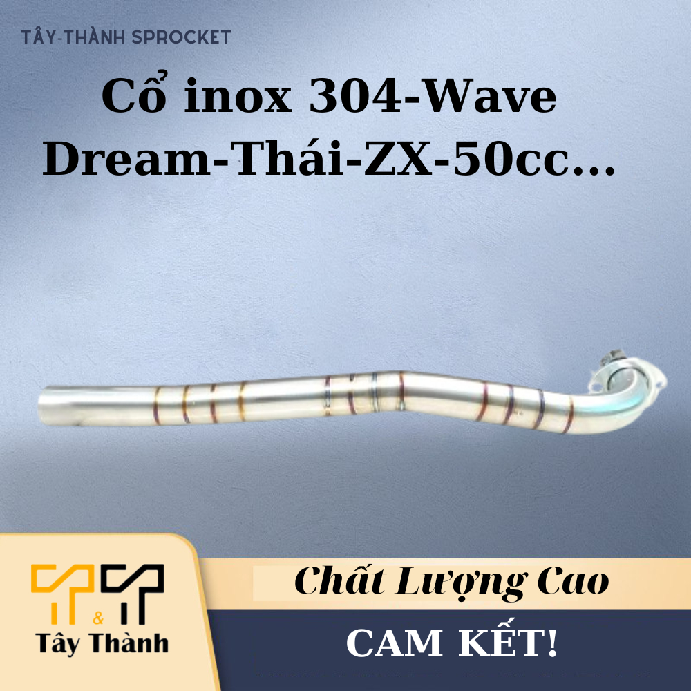 Cổ Pô Inox 304 SIZE 27-32MM Mối Hàn TíCH SÂU Cực Đẹp Dream, Wave, Fu ...