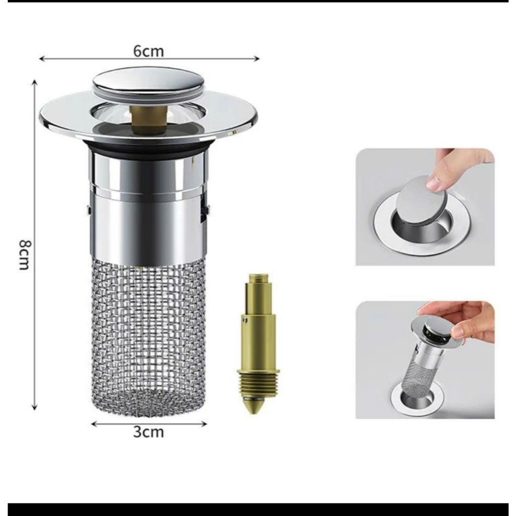 Nút Chặn Thoát Nước Ngăn Mùi Lavabo lõi đồng, Có kết hợp lưới lọc rác ...