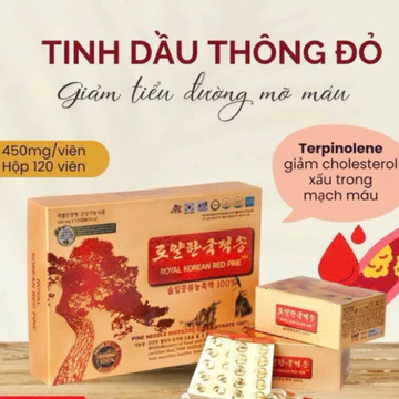 Tinh Dầu Thông Đỏ Royal Chính Phủ Hàn Quốc hộp 120 viên - LÊ NGA - NHÂN SÂM HÀN QUỐC