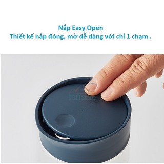 Bình Đựng Nước với nắp thiết kế mở bằng 1 chạm dung tích 1.2L Tiện Lợi