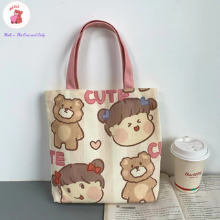 Túi Vải Canvas Thời Trang Hoạt Hình Nhật Bản Dễ Thương MEILI STORE