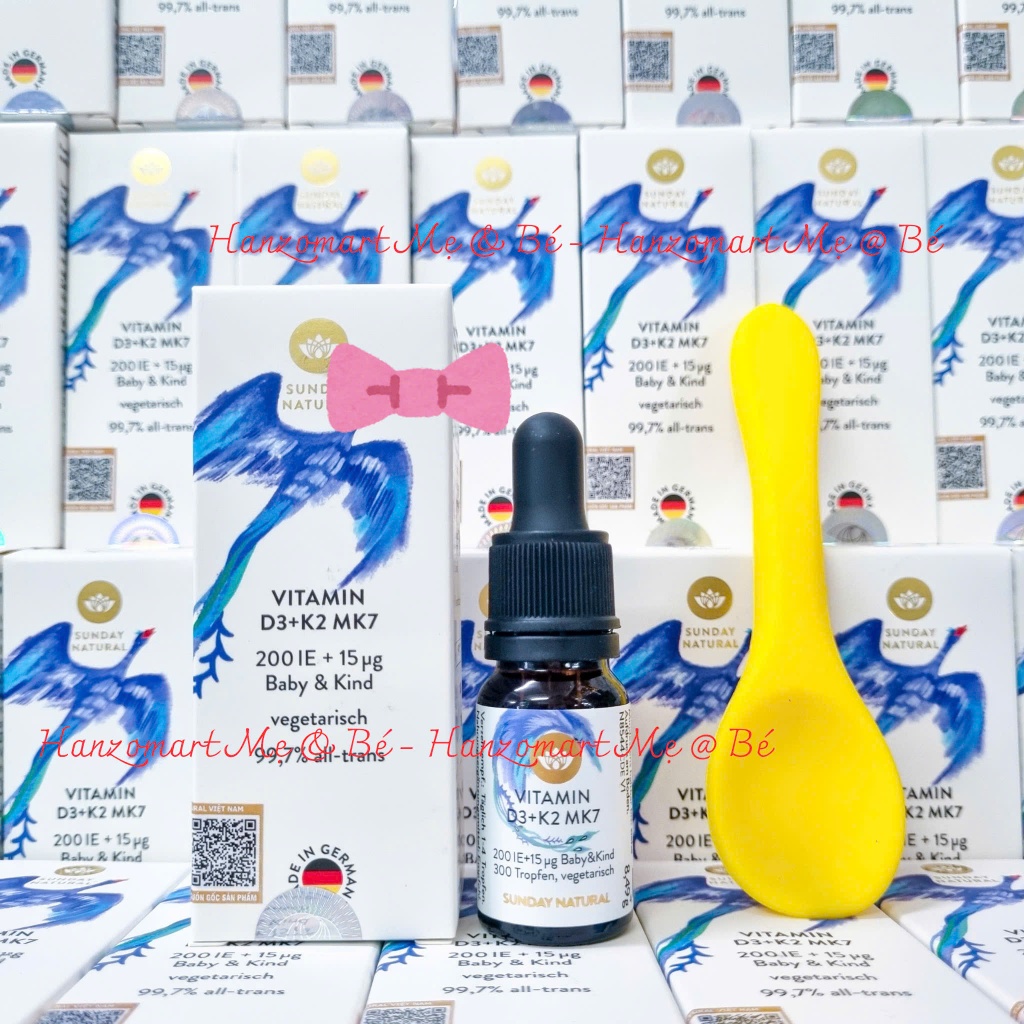 Vitamin D3K2 MK7 Sunday Natural 10ml của Đức