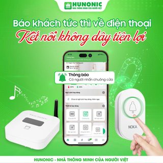 Chuông Cửa Thông Minh HUNONIC NOKA - Báo Khách Tức Thì & Thông Báo Qua Điện Thoại