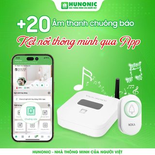 Chuông Cửa Thông Minh HUNONIC NOKA - Báo Khách Tức Thì & Thông Báo Qua Điện Thoại