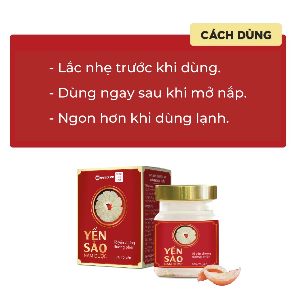 Ảnh Yến sào Nam Dược tổ yến chưng đường phèn , hộp 1 lọ 70ml 3
